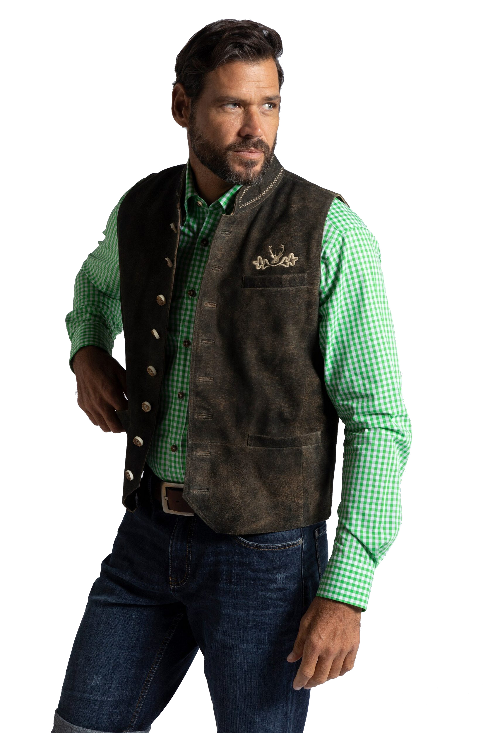 Mens on sale suede vest